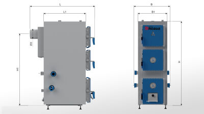 Kocioł na drewno PREMIUM D o mocy 16 kW - 5